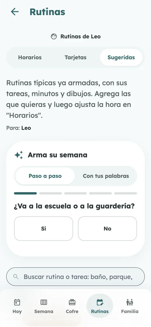 Rutinas sugeridas: preguntas sencillas para armar su semana